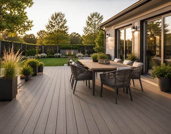 Holzdeck Terrasse Garten